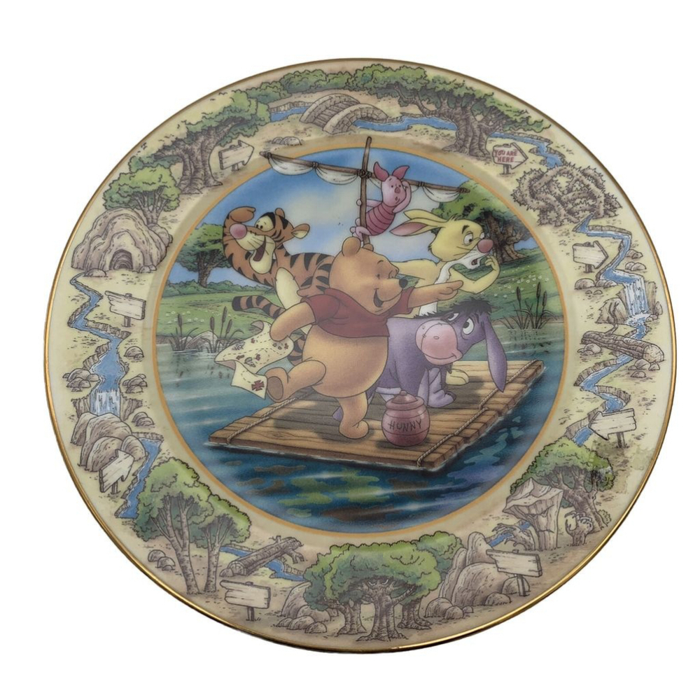 bradford exchange plates disney Winnie Pooh To The Rescue Tiger Rabbit Collectib